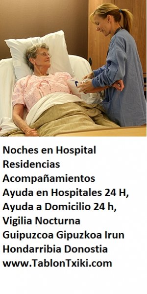 Irun Hondarribia Noches en Hospitales Residencias Domicilios Donostia Gipuzkoa Guipuzcoa Dia y Noche 24 horas Ayuda a Domicilio